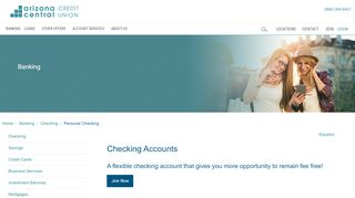 
                            4. Personal Checking - Arizona Central Credit Union