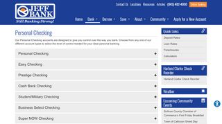 
                            3. Personal Checking | Jeff Bank