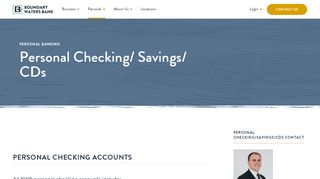 
                            8. Personal Checking/Savings/CDs - Boundary Waters Bank