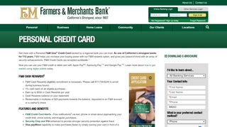 
                            1. Personal Credit Card | Farmers & Merchants Bank