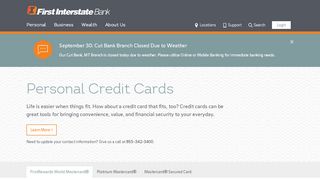 
                            6. Personal Credit Cards | First Interstate Bank