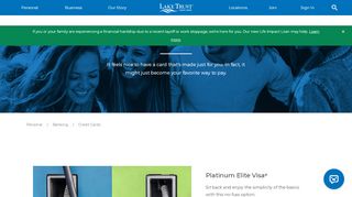 
                            3. Personal Credit Cards - Lake Trust Credit Union