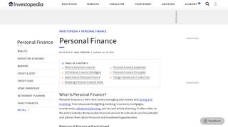 
                            8. Personal Finance Definition - investopedia.com