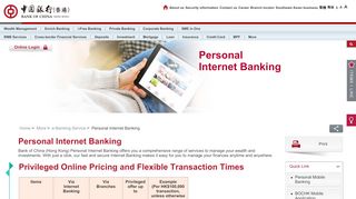 
                            6. Personal Internet Banking | More | BOCHK