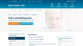
                            5. Personal Loan | Key Features | Bank of Ireland