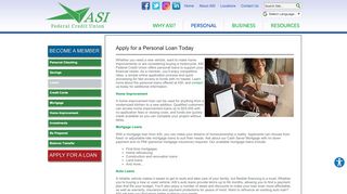 
                            7. Personal Loans – ASI Federal Credit Union