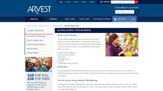 
                            4. Personal Mobile Web Banking from Arvest Bank