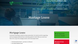 
                            8. Personal Mortgage Loans Kensington Bank