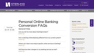 
                            4. Personal Online Banking Conversion FAQs