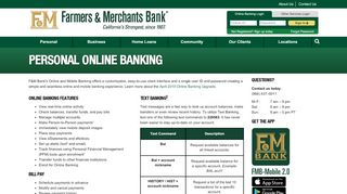
                            2. Personal Online Banking | F&M Bank