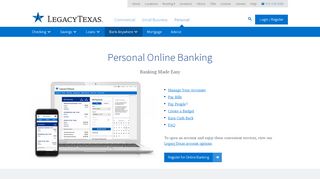 
                            4. Personal Online Banking | LegacyTexas