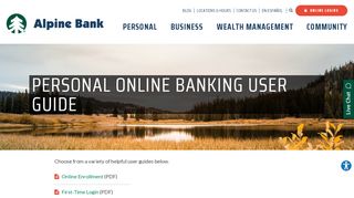 
                            1. Personal Online Banking User Guide | Alpine Bank | Denver ...