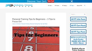 
                            6. Personal Training Tips for Beginners - Three tips! - PTPioneer