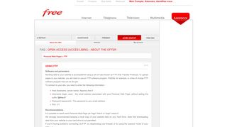 
                            3. Personal Web Pages » FTP » Using FTP - assistance.free.fr