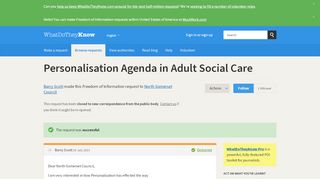 
                            7. Personalisation Agenda in Adult Social Care - a Freedom of ...