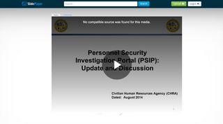 
                            6. Personnel Security Investigation Portal (PSIP): Update and Discussion ...