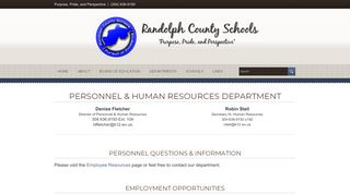 
                            8. Personnel/Human Resources - Randolph County Schools