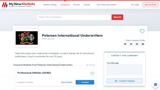 
                            7. Petersen International Underwriters | Company Profile from ...