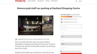 
                            4. Petition · Remove paid staff car-parking at Eastland Shopping ...