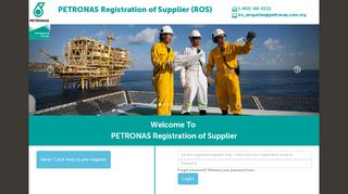 
                            1. PETRONAS Registration of Supplier (ROS) 1-800-88-0011 ...