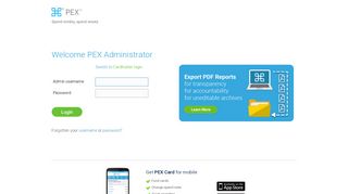 
                            2. PEX Admin: Login