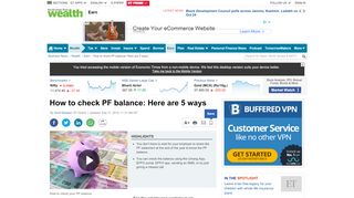 
                            4. PF Balance check - The Economic Times