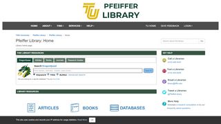 
                            7. Pfeiffer Library: Pfeiffer Library: Home - Tiffin University