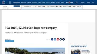 
                            10. PGA TOUR, EZLinks Golf forge new company