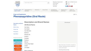 
                            4. Phenazopyridine (Oral Route) Description and Brand Names ...