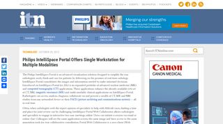 
                            2. Philips IntelliSpace Portal Offers Single Workstation for Multiple ...