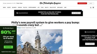 
                            4. Philly's new payroll system to give workers a pay bump: 'That sounds ...