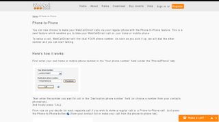 
                            4. Phone-to-Phone - WebCallDirect