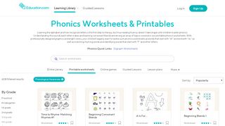 
                            9. Phonics Worksheets & Free Printables | Education.com