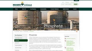 
                            7. Phosphate - Maaden | Saudi Arabian Mining Company