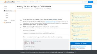 
                            9. php - Adding Facebook Login to Own Website - Stack Overflow