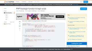 
                            3. PHP Autologin function to login script - Stack …