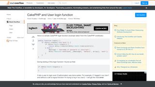 
                            9. php - CakePHP and User login function - Stack Overflow