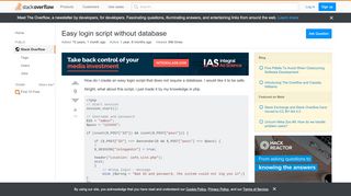 
                            5. php - Easy login script without database - Stack …