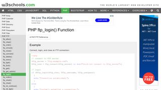 
                            11. PHP ftp_login() Function - w3schools.com