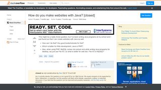 
                            9. php - How do you make websites with Java? - Stack Overflow