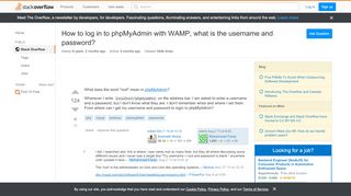 
                            4. php - How to log in to phpMyAdmin with WAMP, what is the ...