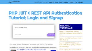 
                            2. PHP JWT & REST API Authentication Tutorial: Login and ...