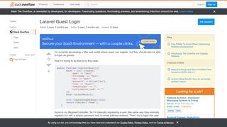 
                            3. php - Laravel Guest Login - Stack Overflow