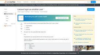 
                            4. php - Laravel login as another user - Stack Overflow