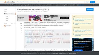 
                            5. php - Laravel unexpected redirects ( 302 ) - Stack Overflow