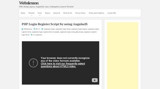 
                            8. PHP Login Register Script by using AngularJS | Webslesson