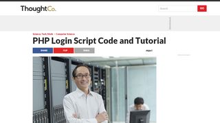 
                            3. PHP Login Script Code and Tutorial - ThoughtCo