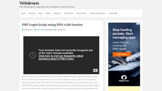 
                            11. PHP Login Script using PDO with Session | Webslesson