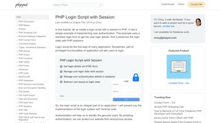 
                            7. PHP Login Script with Session - PhpPot