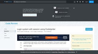 
                            10. php - Login system with session using CodeIgniter - Code Review ...